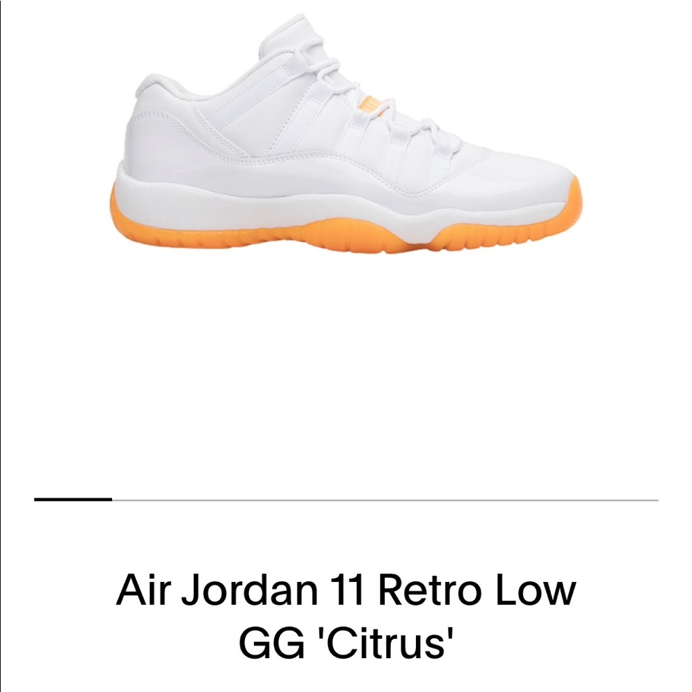 Jordan 11s low top Citrus